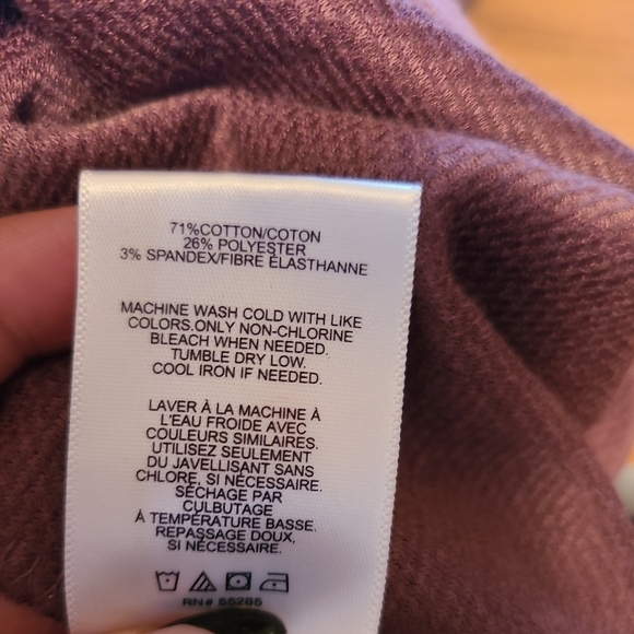 Express Ruffle Short Sleeve Blouse Mauve Sz Small - Picture 3 of 4